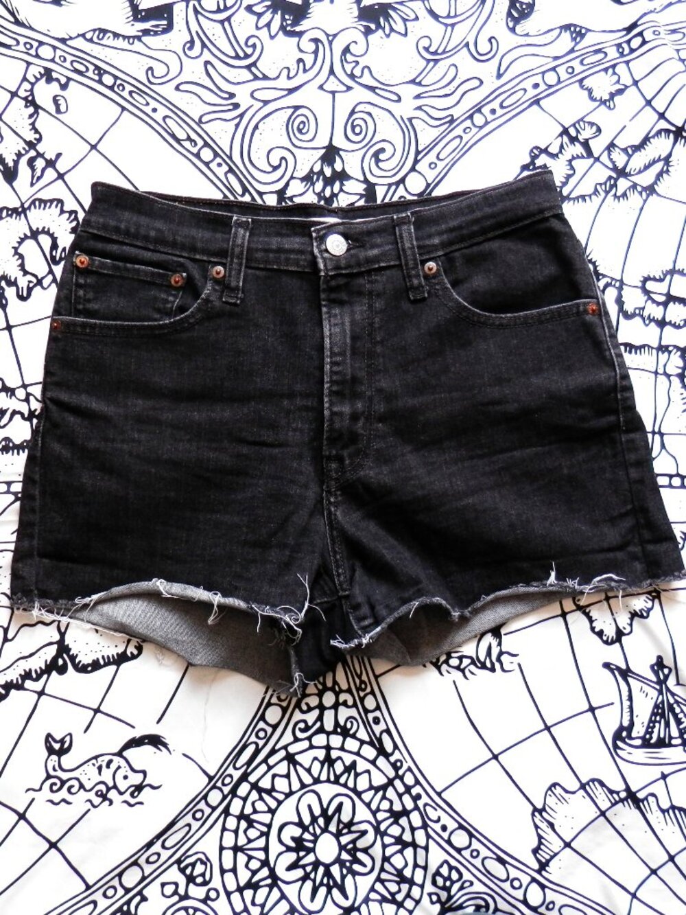Levis 501® Original High Waist Denim Cutoff Shorts, Size 30
